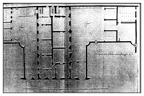 Plan du rez-de-chaussée (1726)