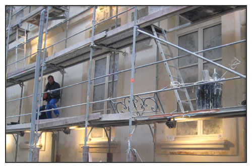 Démontage échafaudages façade